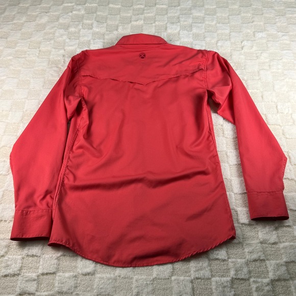 HOOEY HABITAT Men's Western Snap Button Long Sleeve‎ Shirt Size S Red - Picture 15 of 16
